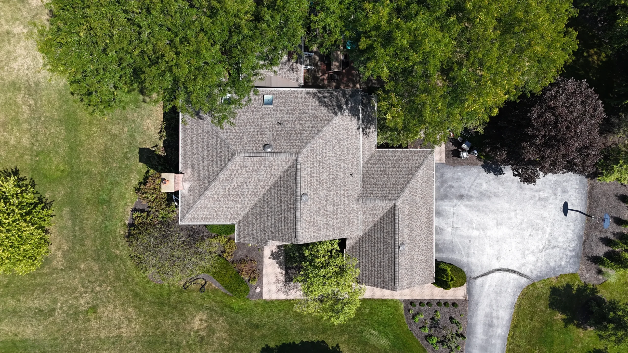 Aerial View Brick House